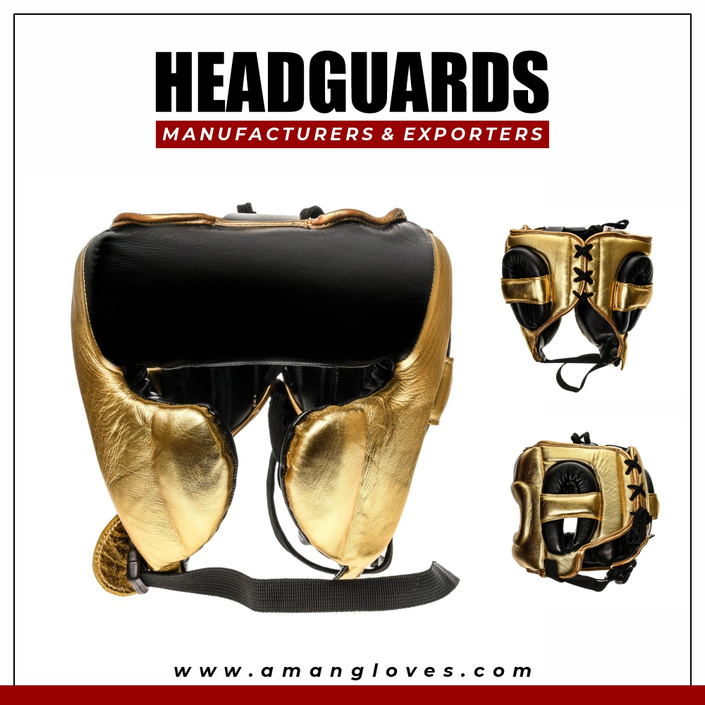 Leather Boxing Headguards by Aman Gloves